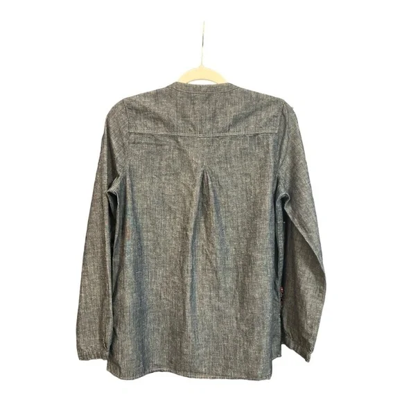 Vince Patch Pocket‎ Shirt Mandarin Collar Size XS V1 - Picture 2 of 4